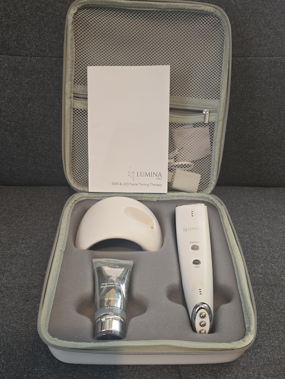 Lumina NRG Brand EMS & LED Facial Toning Therapy Device